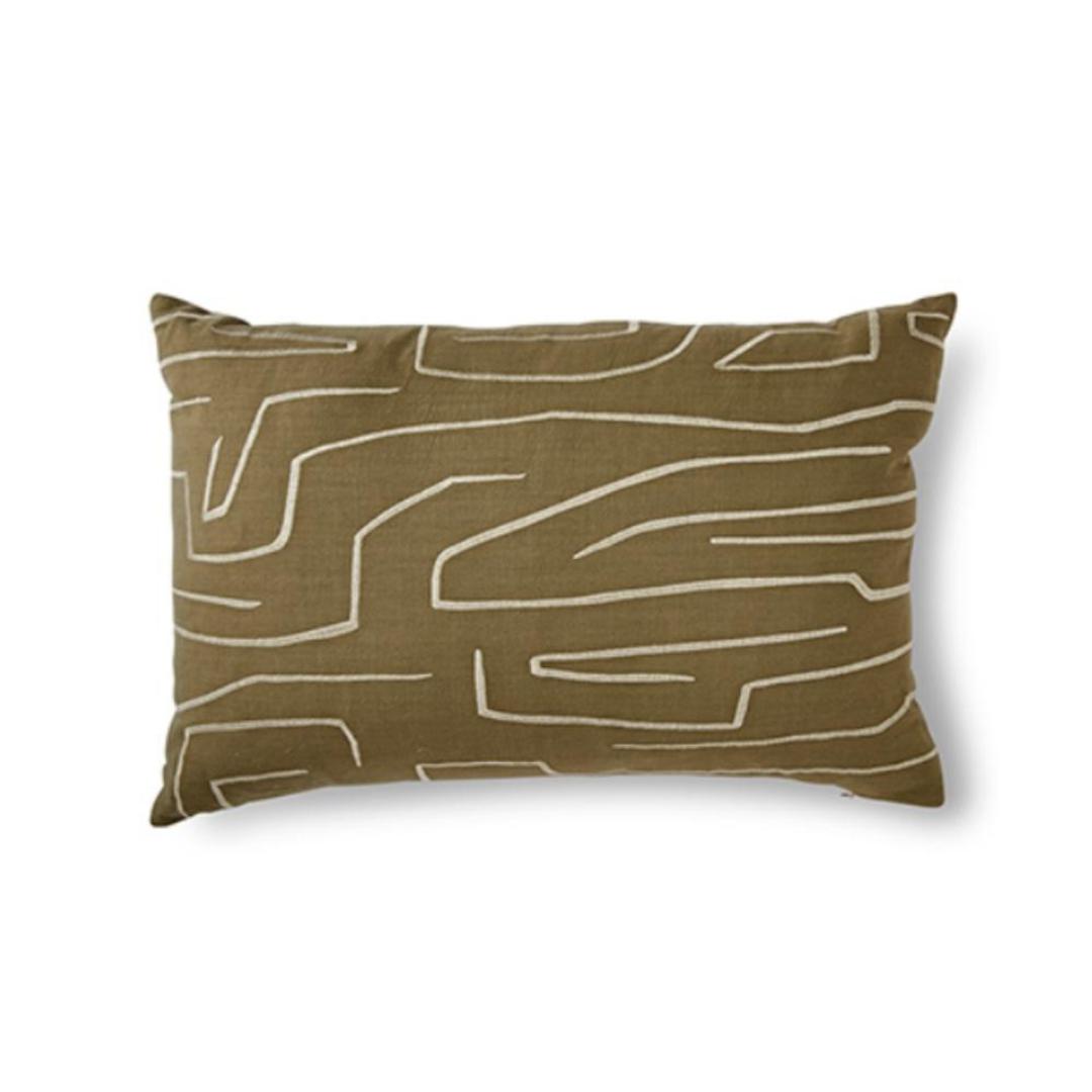 Quinn Embroidered Cushion - Sage image 0
